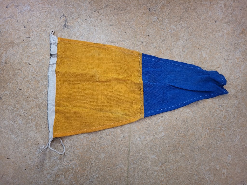 drapeau coton signalisation maritime vintage, Divers, Enlèvement ou Envoi, Utilisé
