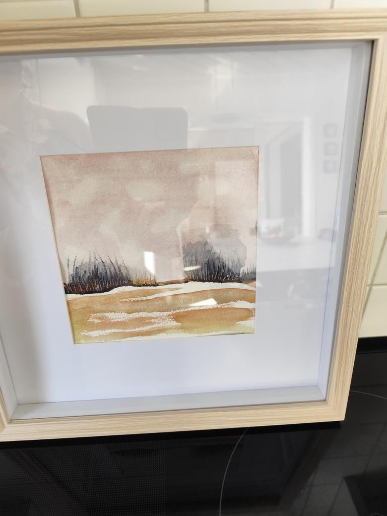 Aquarelle schilderij, landschap., Ophalen