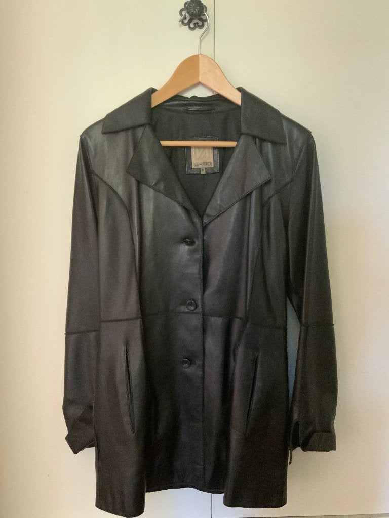 Veste en cuir, taille 38, Vêtements | Femmes, Vestes | Hiver, Enlèvement, Porté, Taille 38/40 (M), Noir
