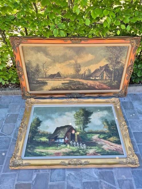 2 grote schilderijen Van Lancker, Ophalen