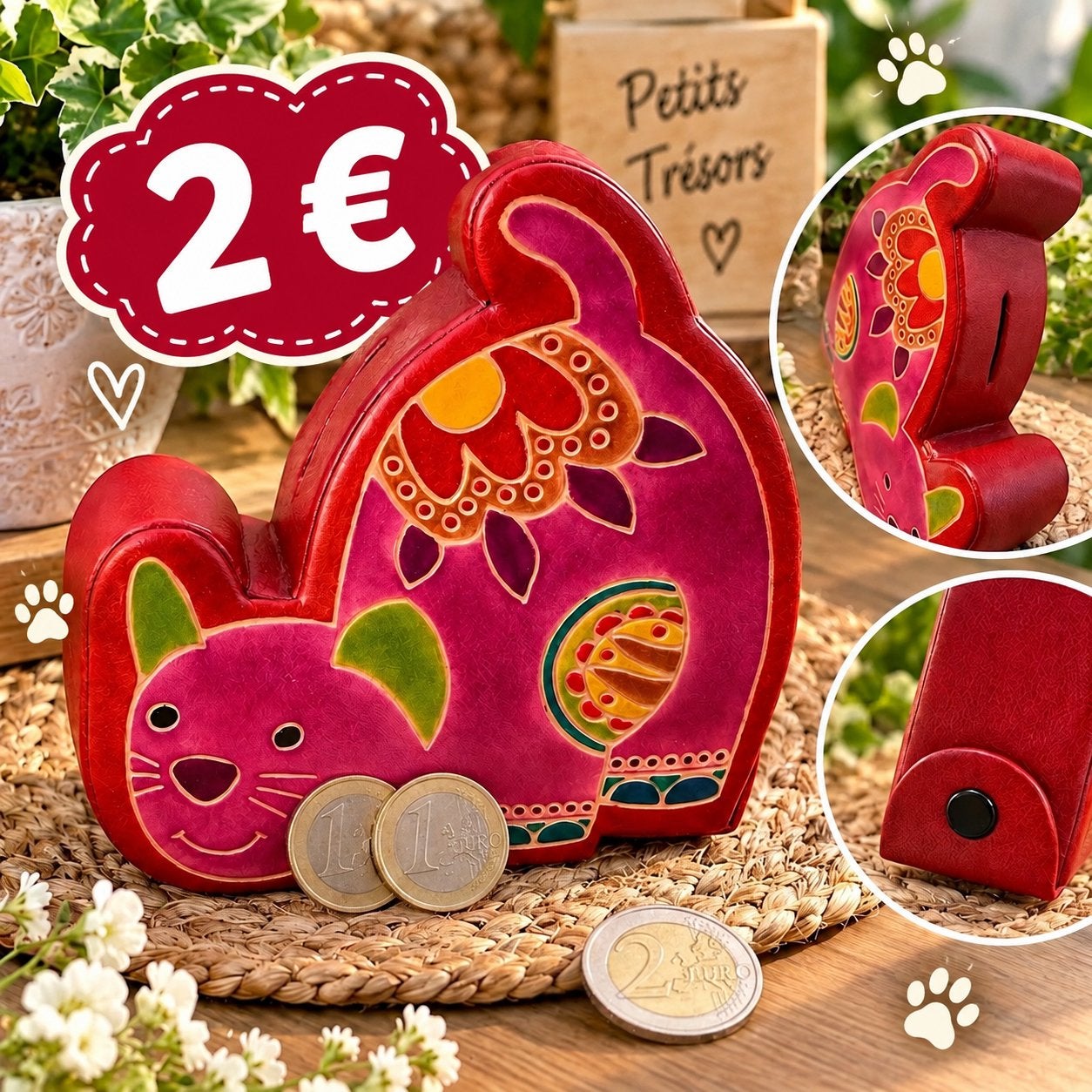 Tirelire artisanale. Valeur 15 €, Collections, Tirelires, Enlèvement, Comme neuf