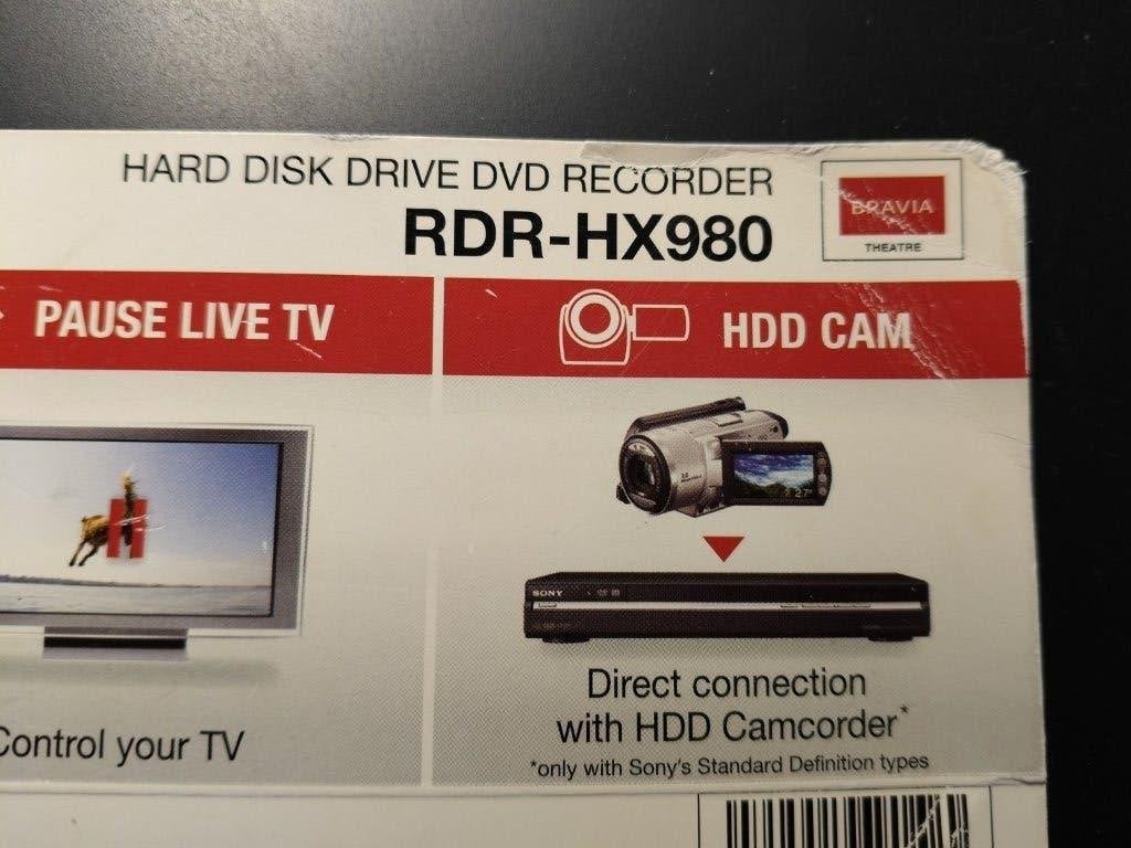 sony dvd RDR - HX980, Ophalen, Sony