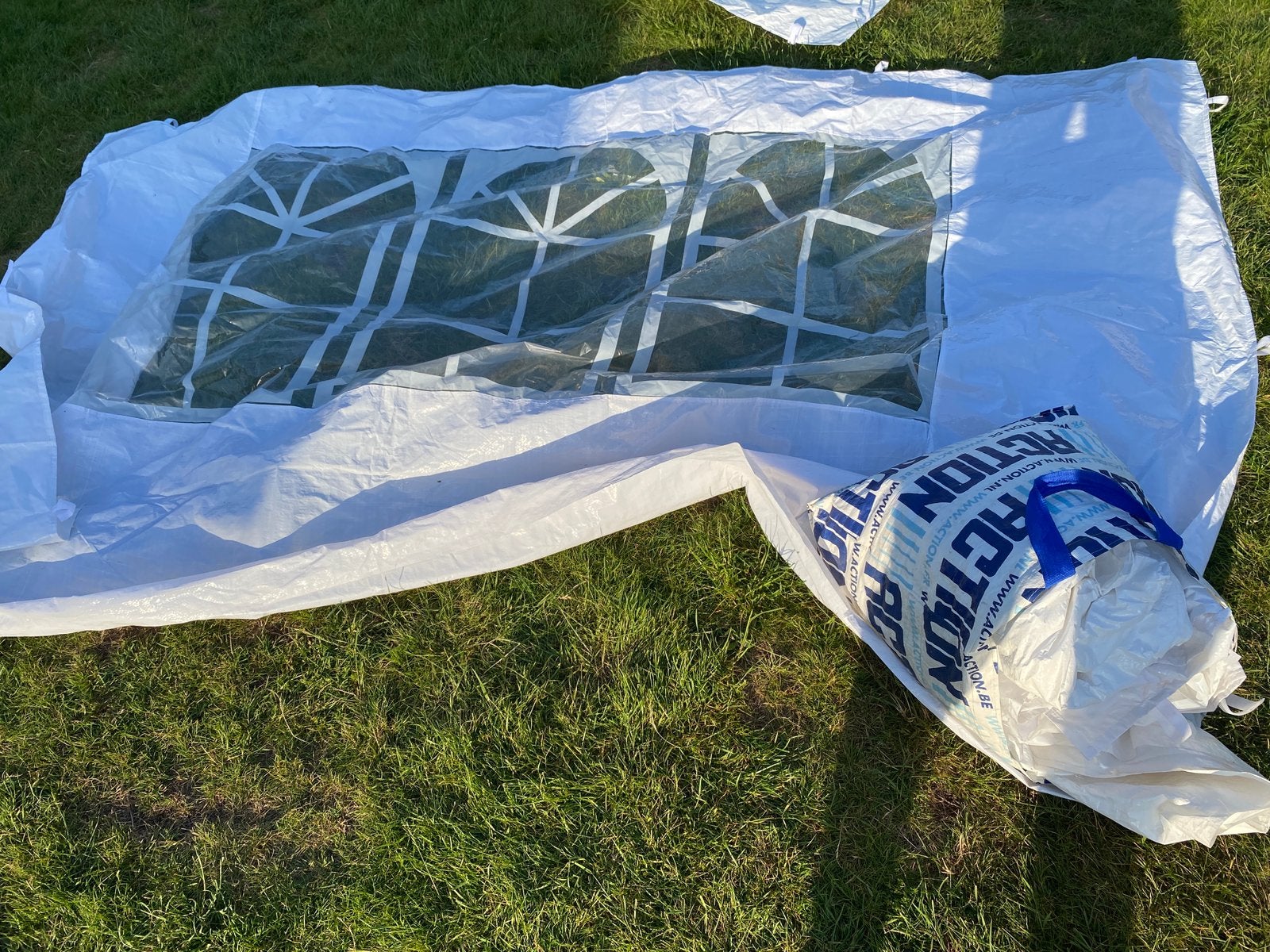 Zak met partytent doeken, Tuin en Terras, Partytenten, Ophalen, Gebruikt, Partytent