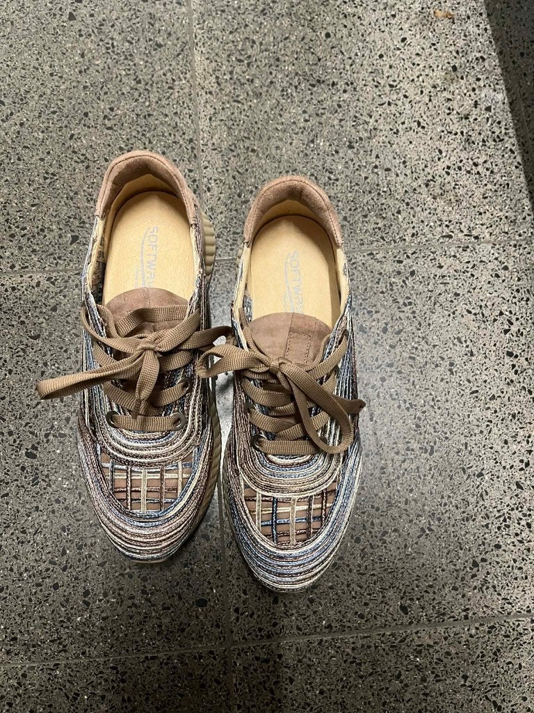 Softwaves Ardi Sneakers Rafia Blu maat 40, Sneakers et Baskets, Comme neuf, Brun, Enlèvement