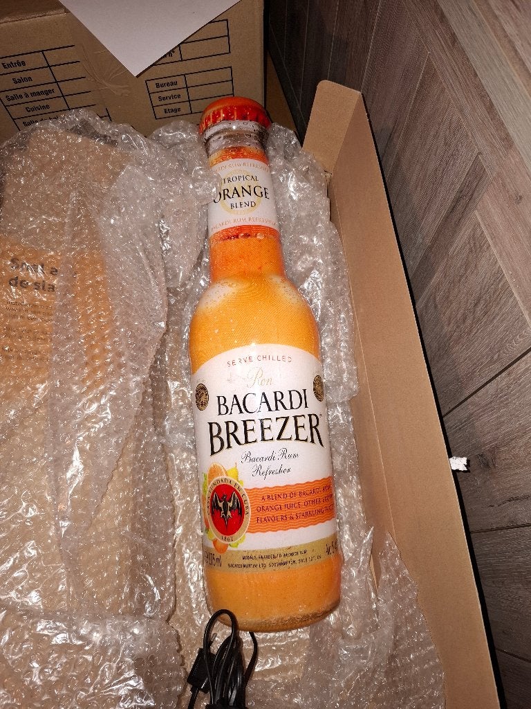 Lichtreclame Bacardi Breezer, Ophalen of Verzenden, Nieuw, Lichtbak of (neon) lamp
