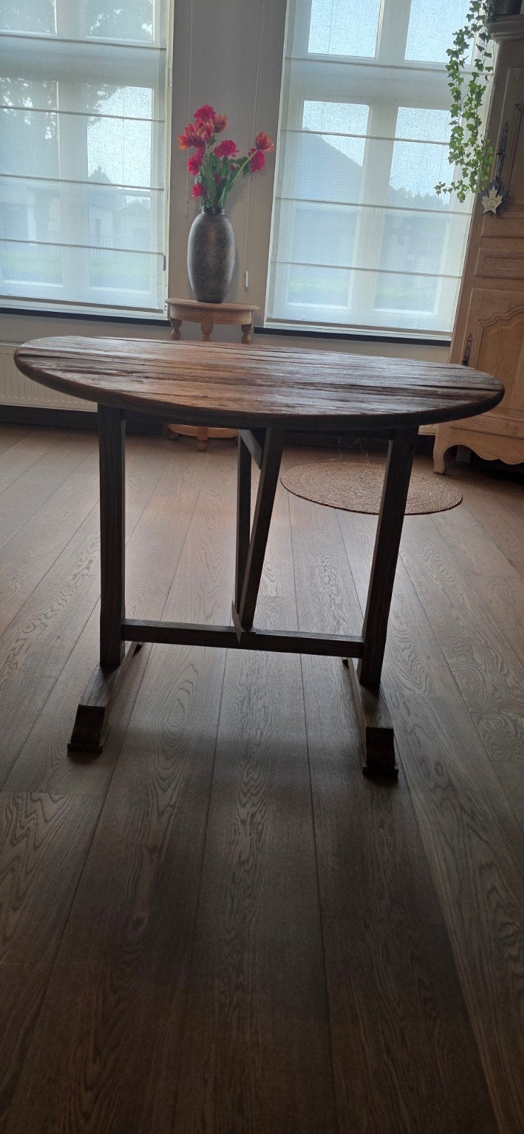 Bijzettafeltje inklapbaar. Diameter 90cm, Huis en Inrichting, Ophalen