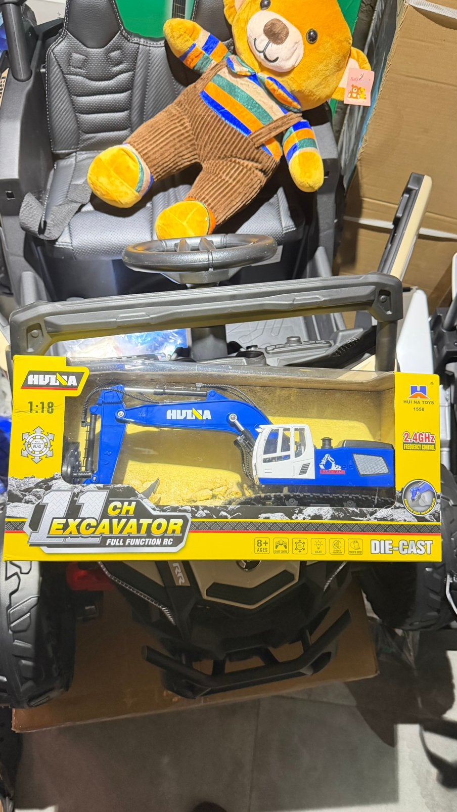 HUINA 1:18 RC Graafmachine gegoten metaal, Kinderen en Baby's, Speelgoed |Speelgoedvoertuigen, Ophalen of Verzenden