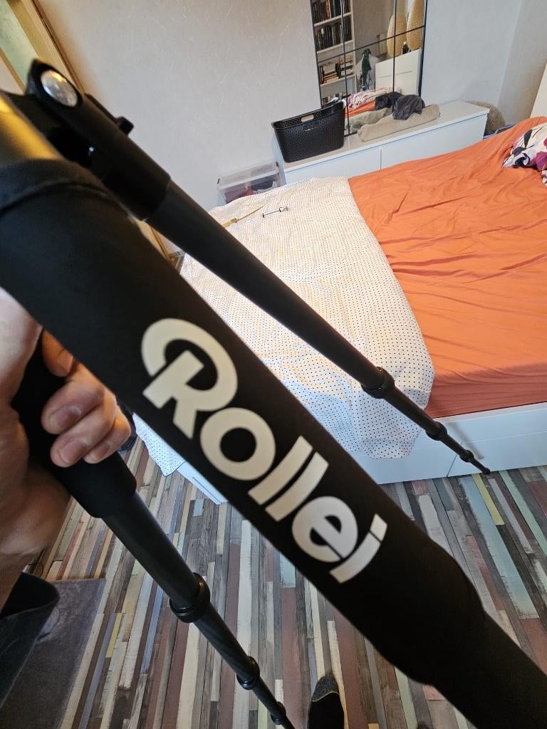 trépied Roleii 1m70 état comme neuf, TV, Hi-fi & Vidéo, Avec rotule, 150 à 175 cm, Comme neuf, Enlèvement