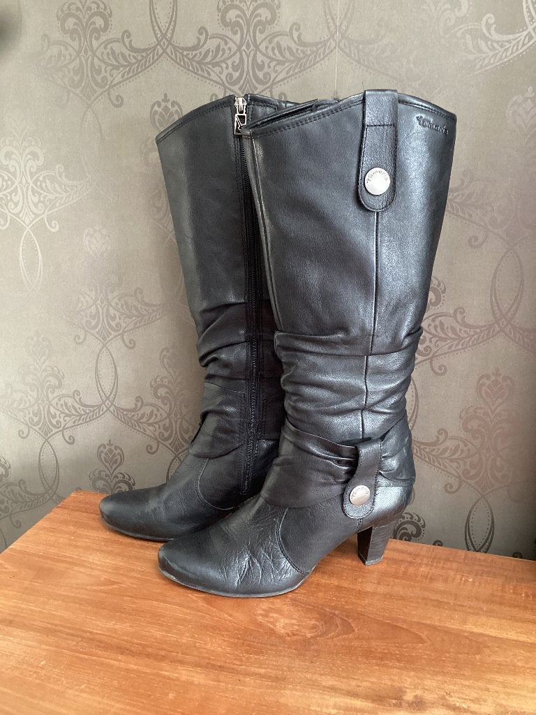Laarzen met hak Tamaris 38, Kleding | Dames, Tamaris, Hoge laarzen, Zwart, Ophalen of Verzenden