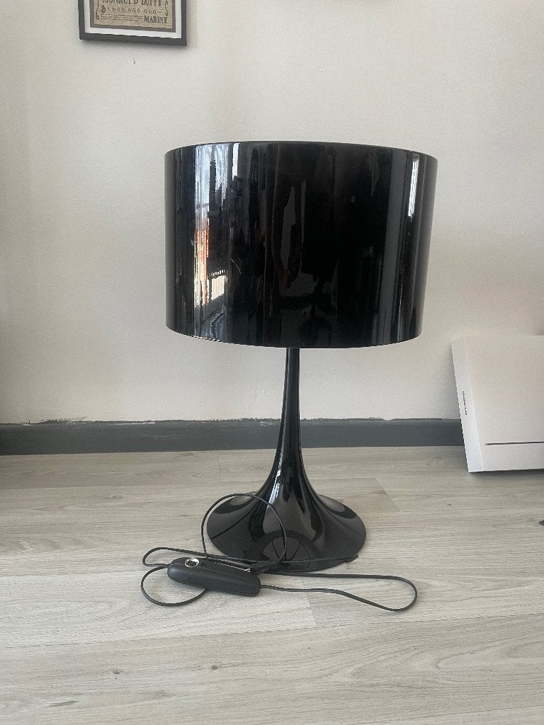 Lampe de table FLOS Spun Light T2 Black Sebastian Wrong, Enlèvement, Comme neuf, Métal, 50 à 75 cm