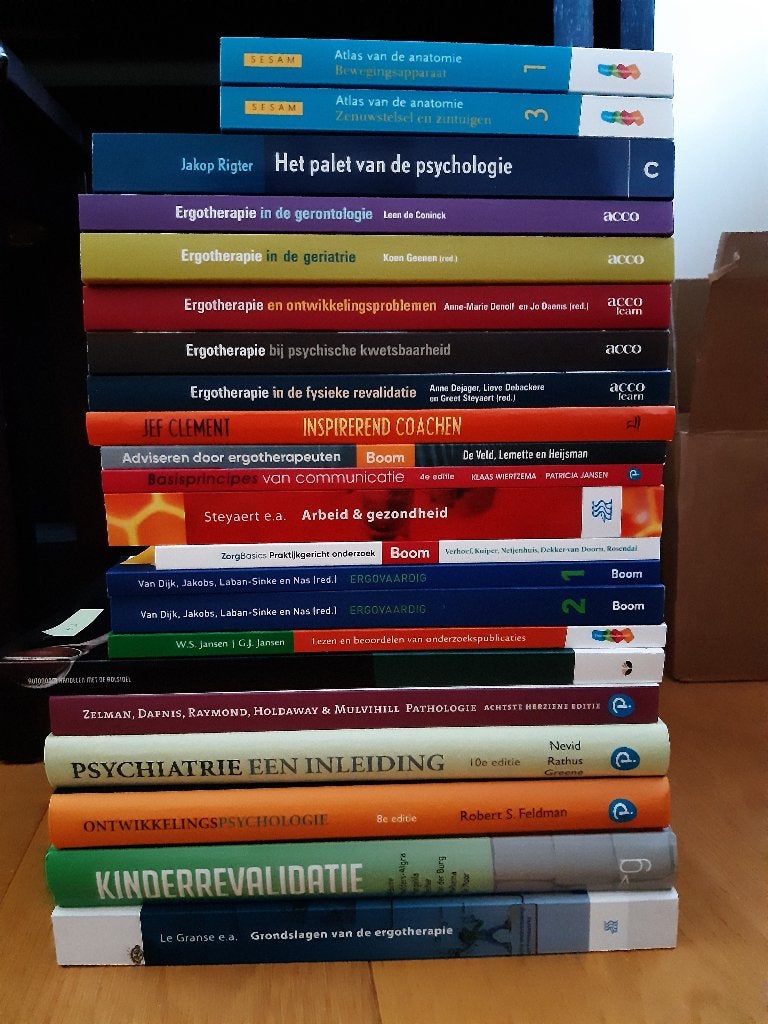Boeken Ergotherapie (1e-2e-3e jaar), Boeken, Studieboeken en Cursussen, Ophalen, Nieuw, Diverse auteurs, Hogeschool