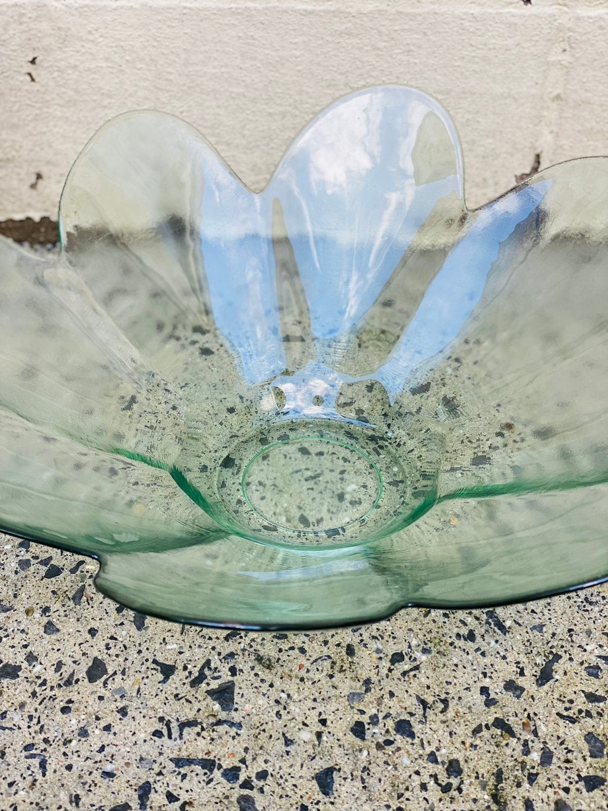 Vintage bloem schaal glas, Antiek en Kunst, Ophalen