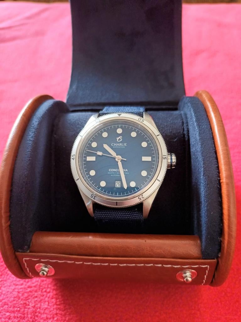 herenhorloge Charlie Paris - Concordia in uitmuntende staat, Handtassen en Accessoires, Horloges | Heren, Ophalen, Staal, Polshorloge