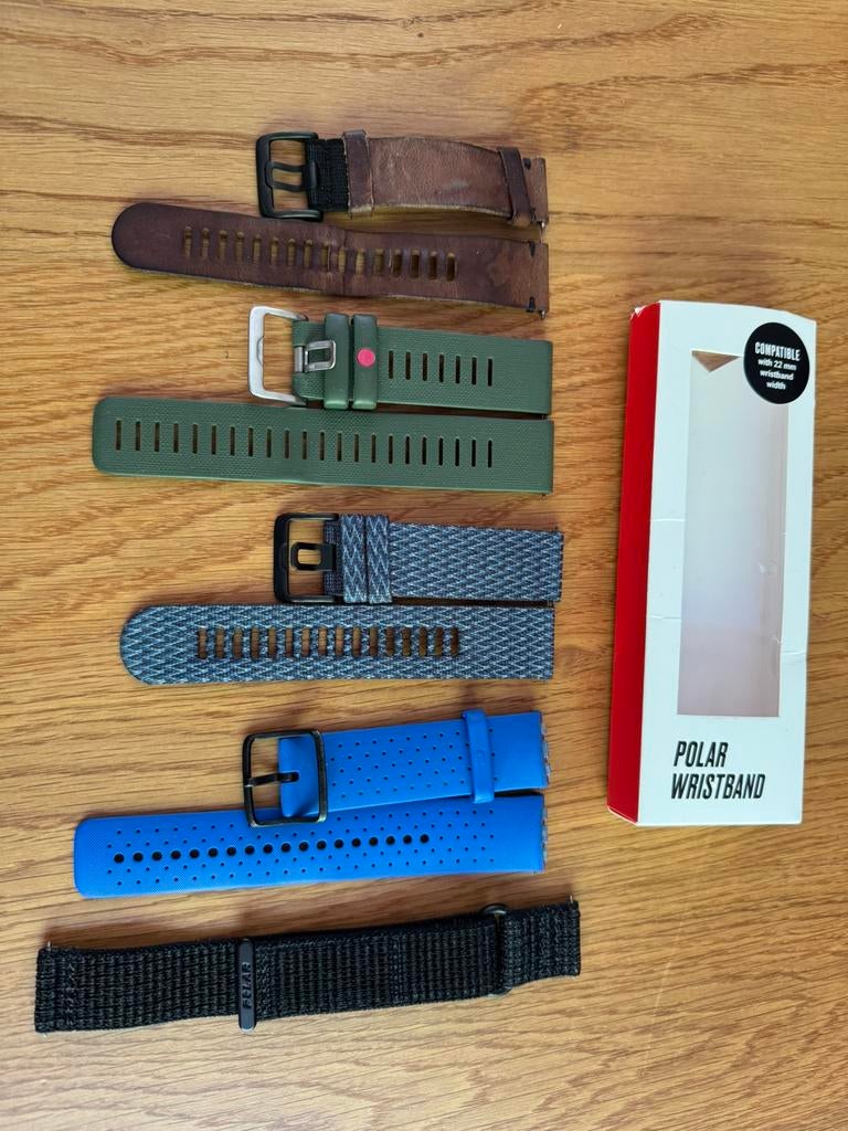 Polar Grit X Pro + 6 Polar bandjes + oplaadkabel, Enlèvement ou Envoi, Utilisé, Noir