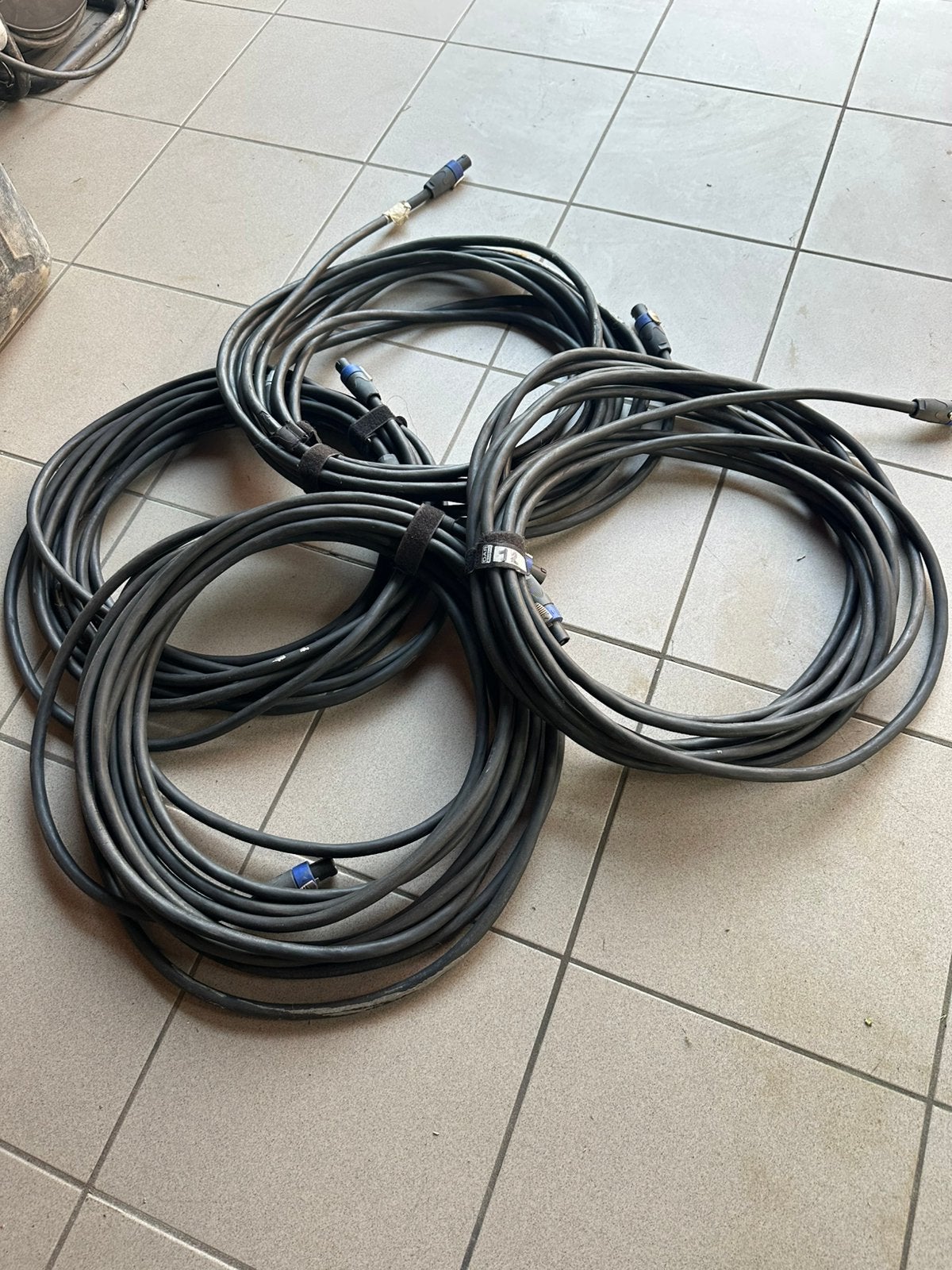 4 x 12M speakon kabel neutriek, Ophalen, Zo goed als nieuw