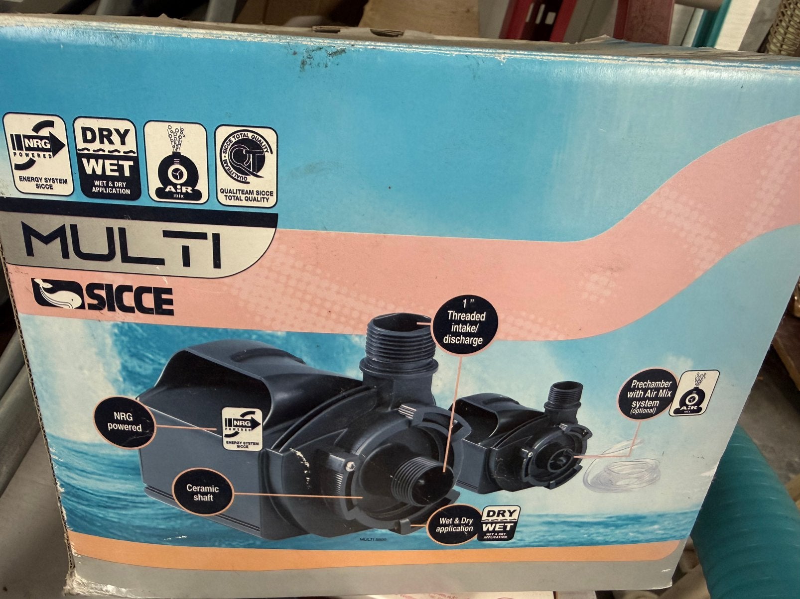 NIEUWE SICCE MULTI 5800 – Krachtige Italiaanse vijverpomp, Tuin en Terras, Ophalen of Verzenden, Zo goed als nieuw, Vijverpomp