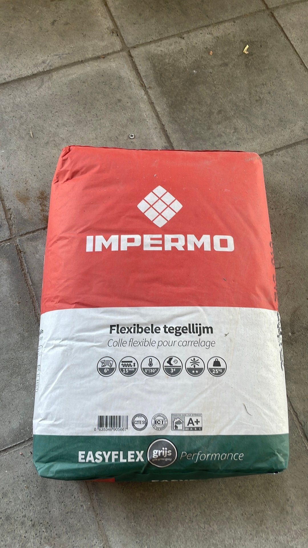 Tegellijm 25kg, Bricolage & Construction, Dalles & Carrelages, Enlèvement, Comme neuf