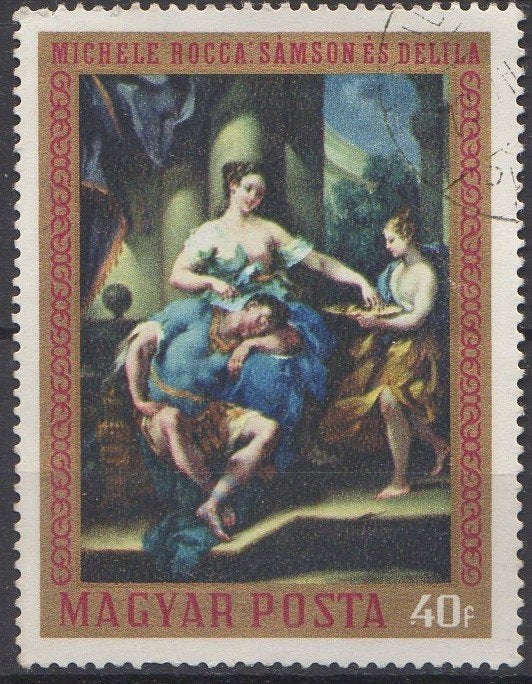 Hongarije - "Samson en Delilah" - Michele Rocca - 1970, Verzenden, Gestempeld