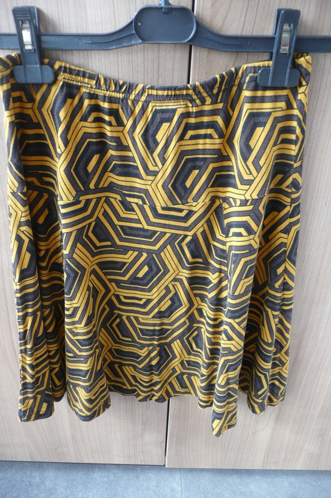 Bruin oker rok Melvin (K670), Kleding | Dames, Maat 38/40 (M), Bruin, Melvin, Ophalen of Verzenden