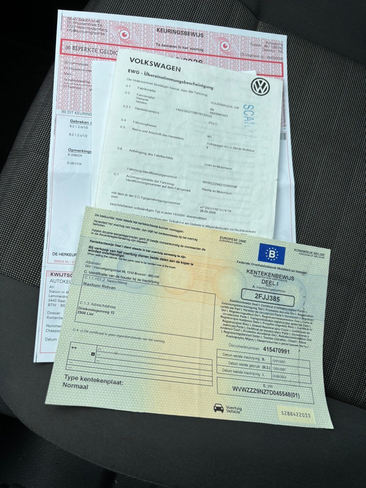 Vw Polo, Voorwielaandrijving, Stof, Zwart, Grijs