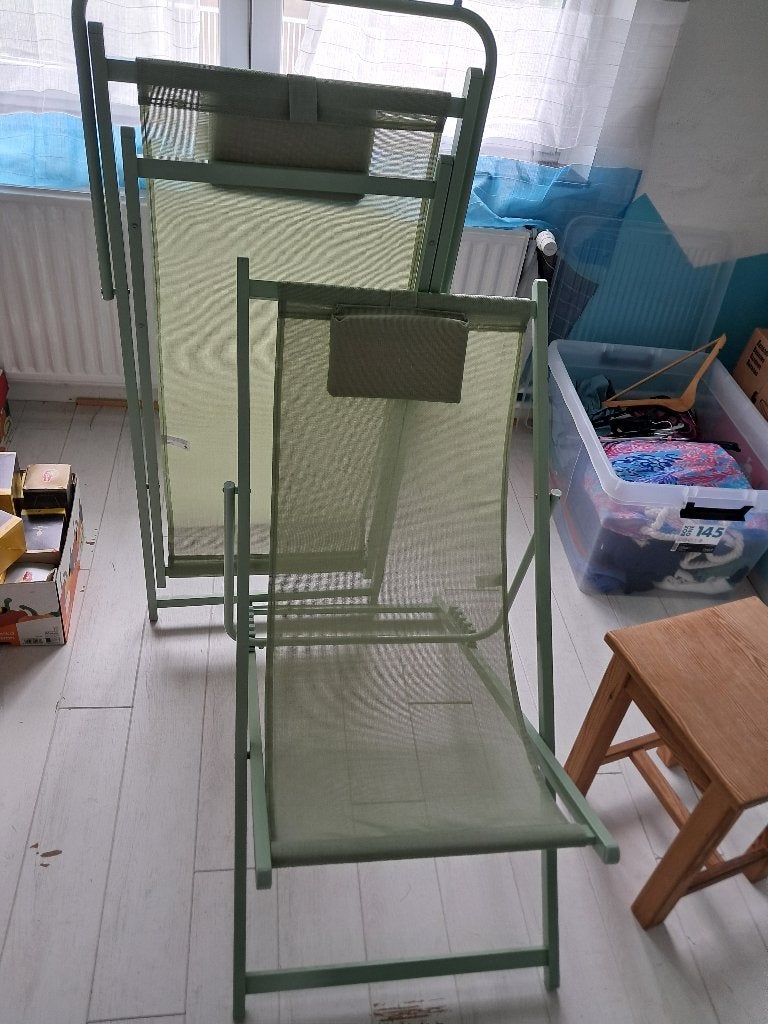 2 chaises longues, Tuin en Terras, Ligbedden, Ophalen, Nieuw, Overige materialen, Inklapbaar