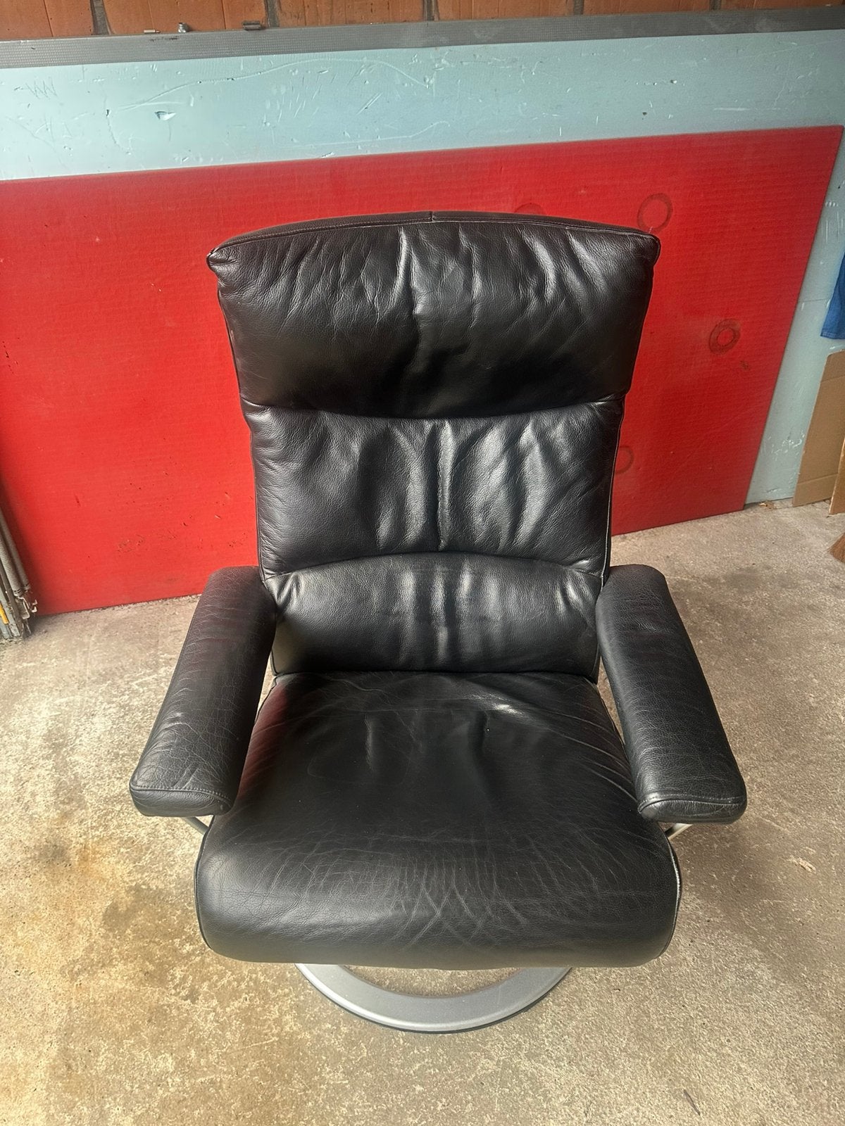 Lederen relaxz zetel, Ophalen, Relax, Gebruikt, 100 tot 125 cm