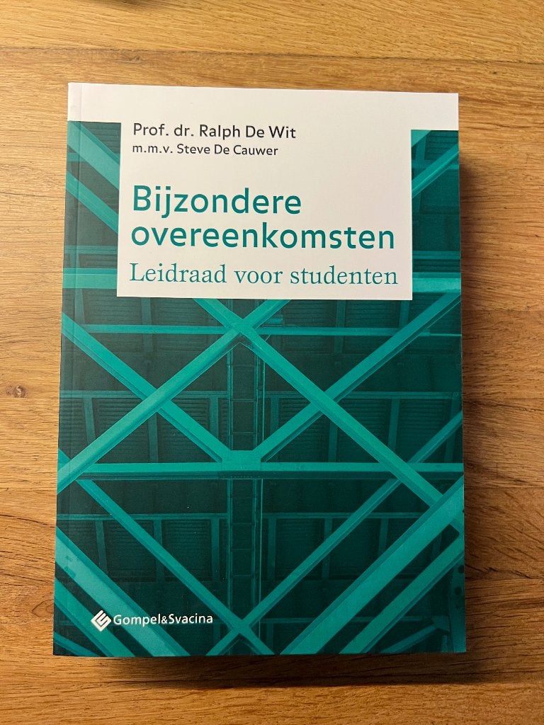 Bijzondere overeenkomsten Leidraad voor studenten, Boeken, Ophalen of Verzenden, Zo goed als nieuw
