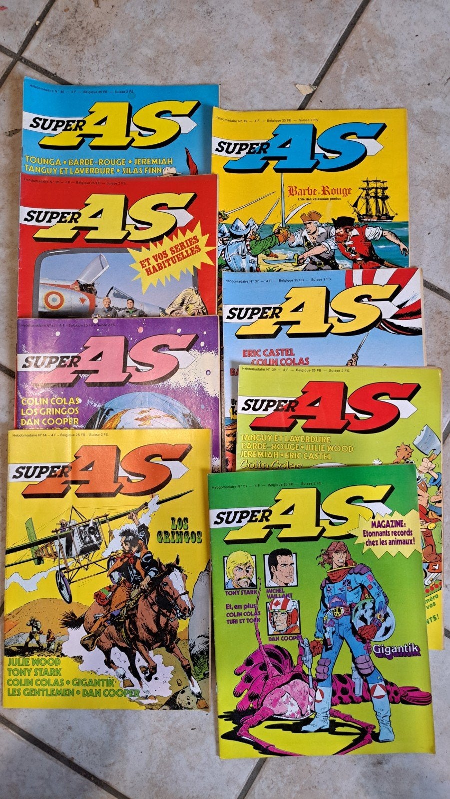 Lot de 46 magazines BD Super As (1979-1980) -, Enlèvement