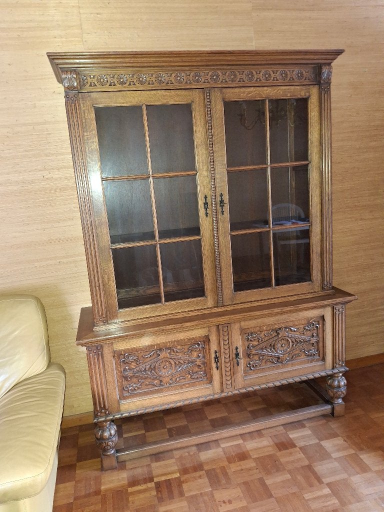 Antieke vitrinekast, Antiek en Kunst, Ophalen