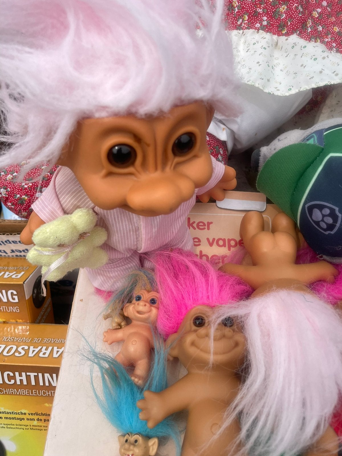 Vintage Russ Berrie trol- Pyjama troll en minitrollen, Verzamelen, Poppetjes en Figuurtjes, Ophalen of Verzenden