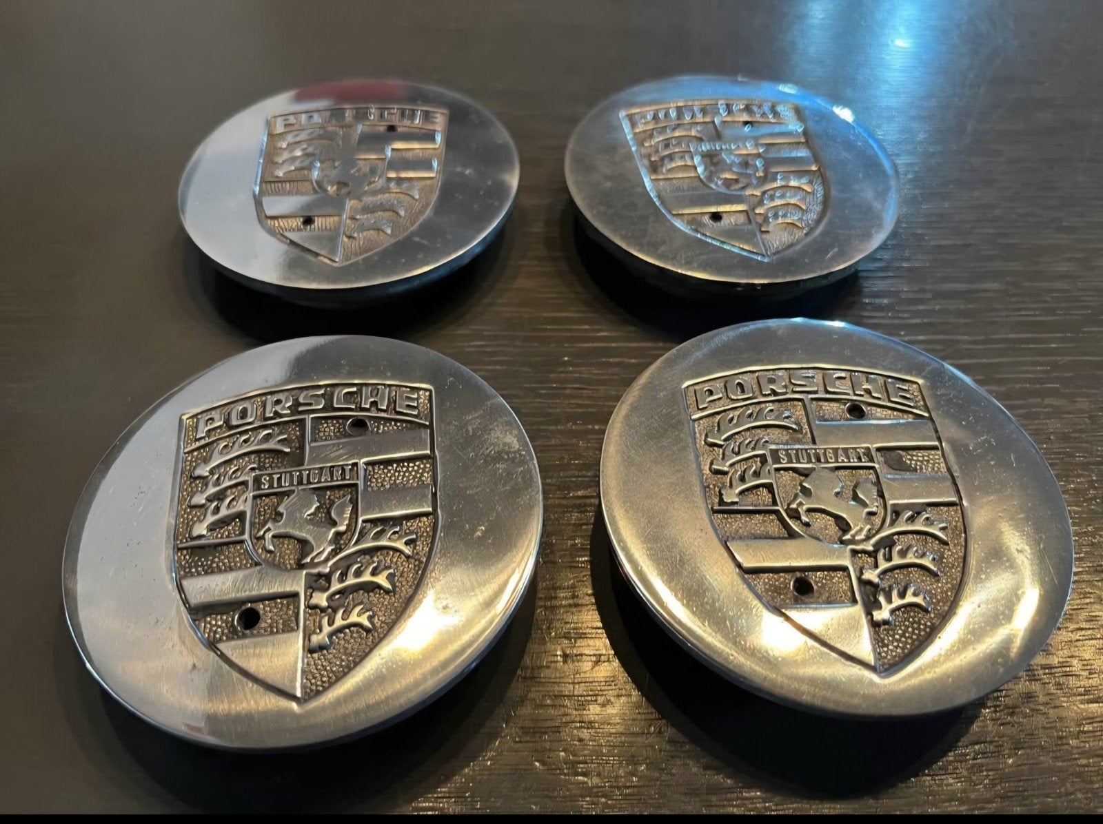Set aluminium Porsche naafkappen, Autos, Particulier, Achat