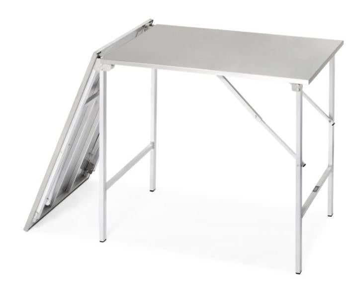 Inox tafel opklapbaar 2m, Ophalen of Verzenden, Nieuw in verpakking, Inox Meubilair