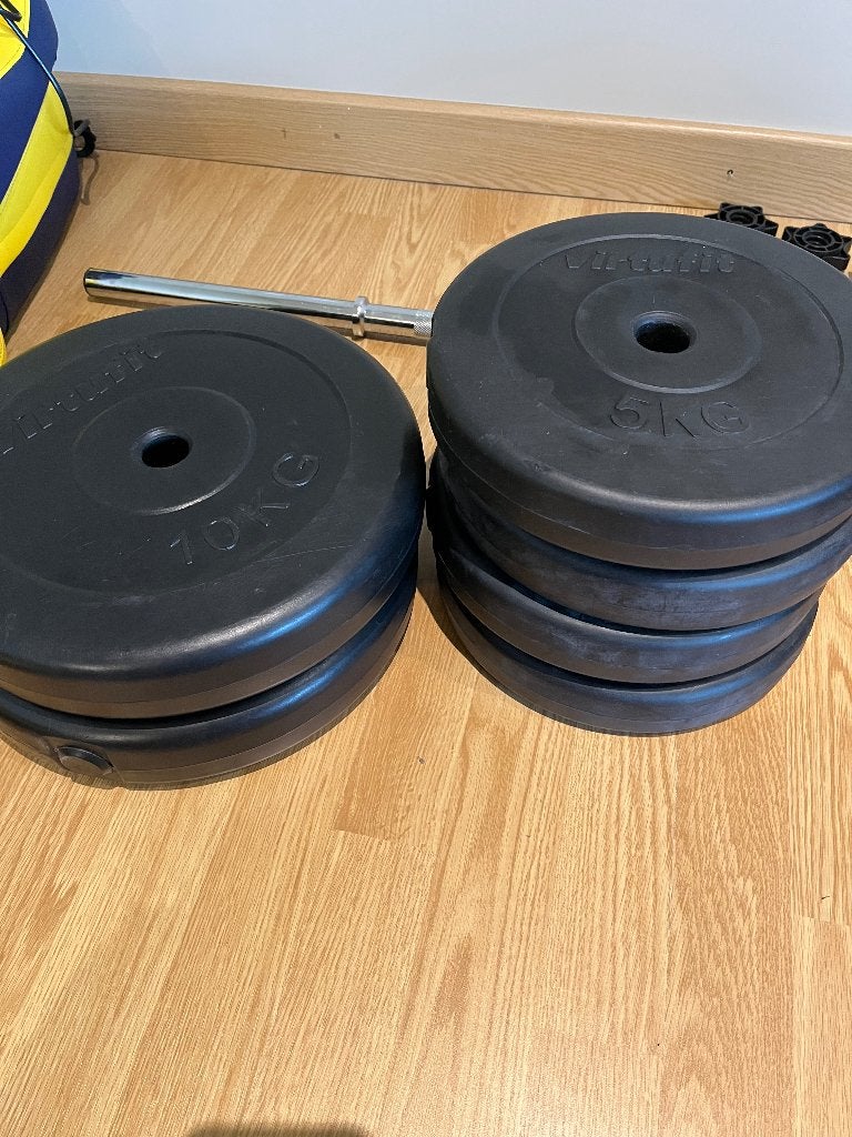 Gewichten, Sports & Fitness, Équipement de fitness, Enlèvement, Comme neuf, Set d’haltères