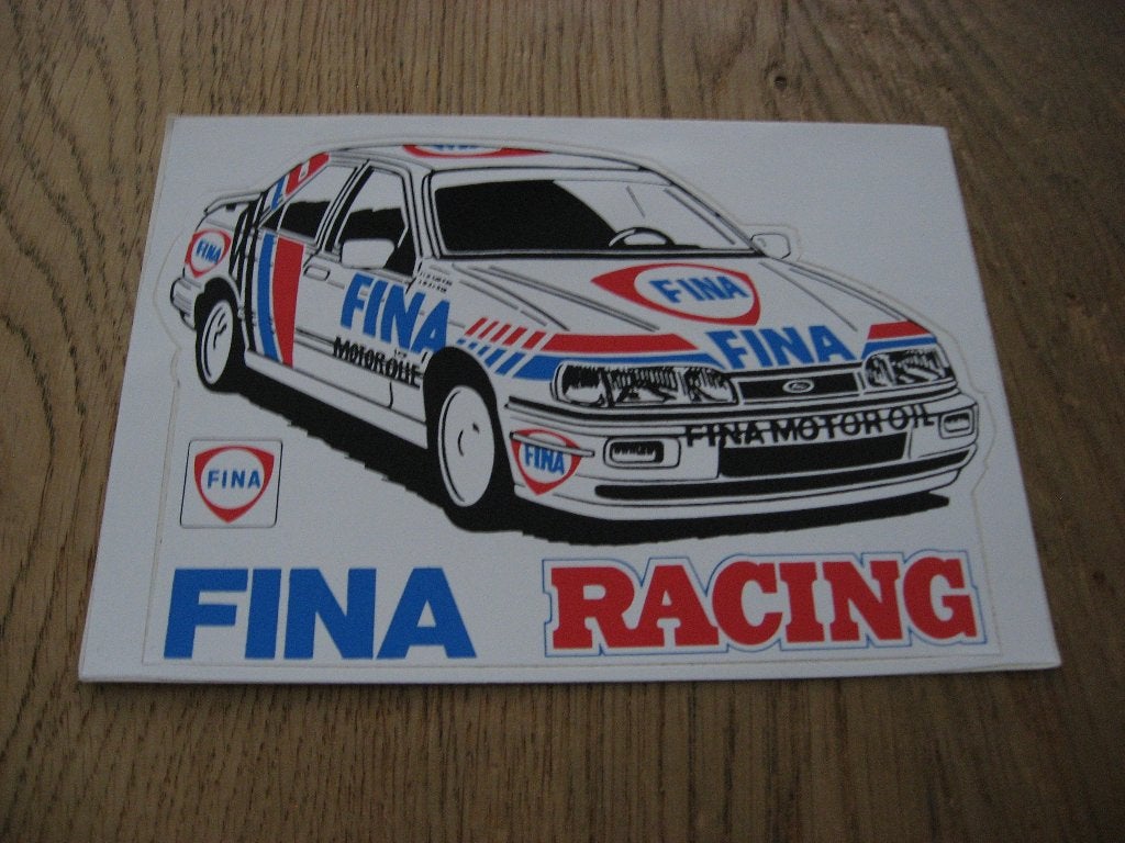 Vintage Sticker Fina Racing, Ophalen of Verzenden, Nieuw, Auto of Motor