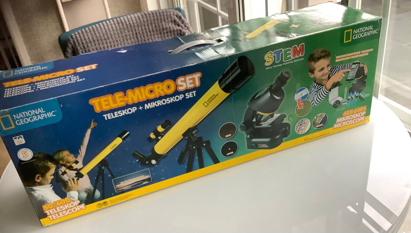 Télescope et microscope télé-micro National Geographic, Enlèvement, Utilisé