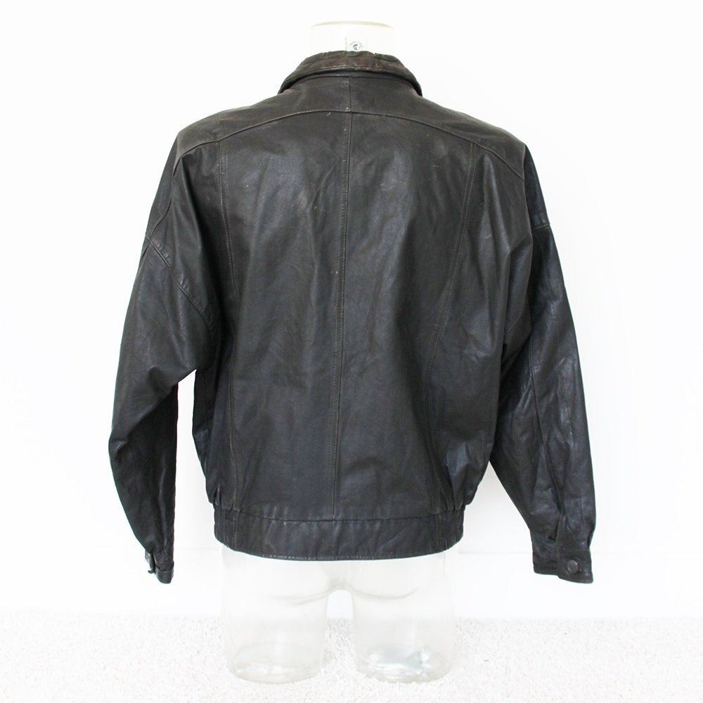 Veste en cuir vintage pour hommes 282* (L) €40, -, Vintage, Noir, Envoi, Taille 52/54 (L)