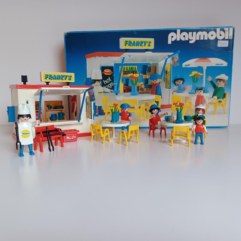 Playmobil 3146 / Franky's Hotdog Kiosk / Vintage 1986, Ophalen, Gebruikt