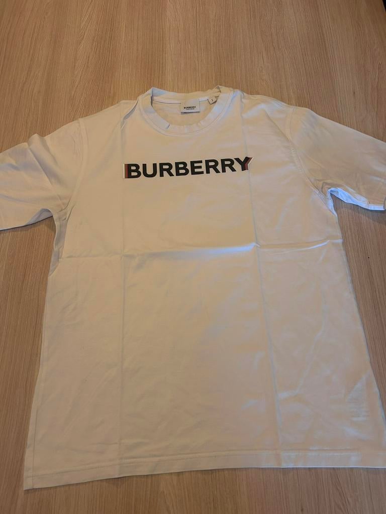 Burberry t shirt WIT, Ophalen of Verzenden, Zo goed als nieuw, Wit