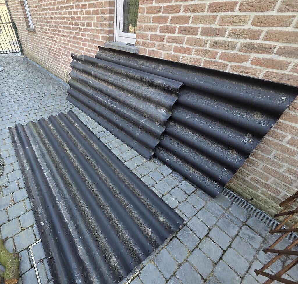 Eternit golfplaten, Doe-het-zelf en Bouw, Ophalen, Gebruikt, Dakplaat of Dakpanplaat