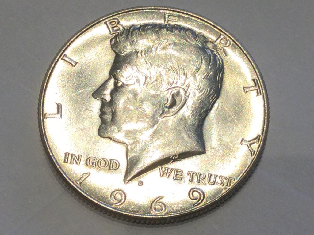 USA half dollar 1969 zilver 400, Ophalen of Verzenden, Zilver