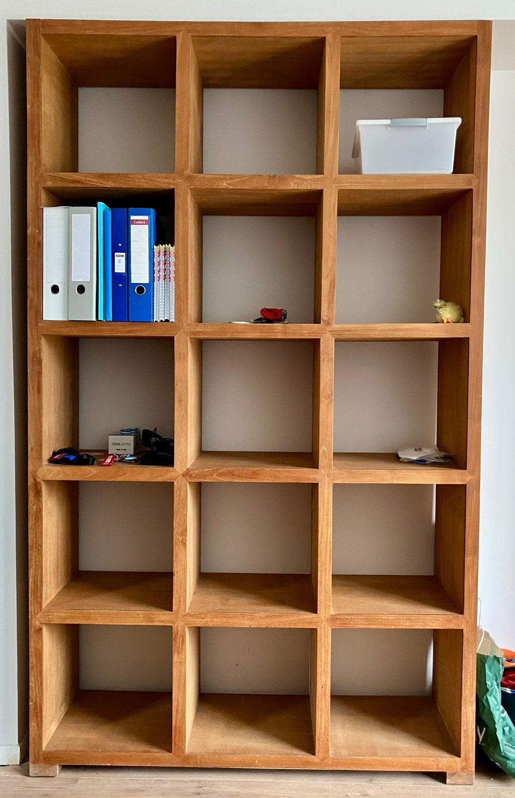 Étagère en teck, Maison & Meubles, Armoires | Bibliothèques, Comme neuf, 100 à 150 cm, 200 cm ou plus, 25 à 50 cm, Teck, Enlèvement