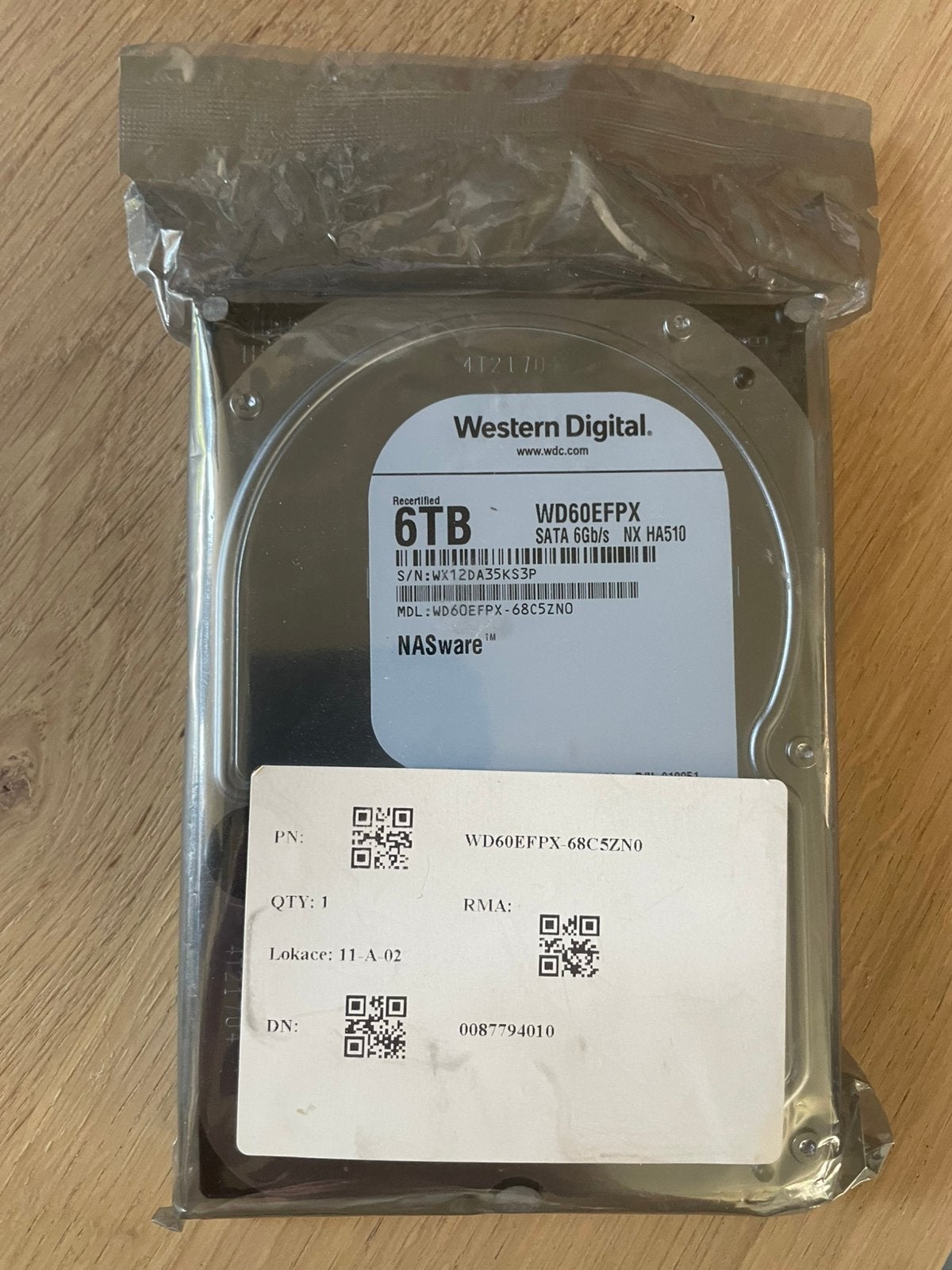 Western digital 6TB Wd60EFPX, Computers en Software, Harde schijven, Ophalen, Nieuw, NAS, HDD