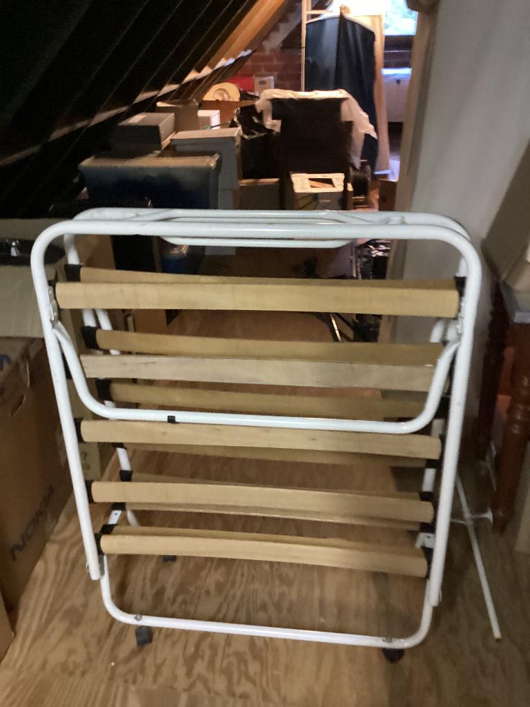 Plooibed met matras, Ophalen, Zo goed als nieuw, Eenpersoons, Wit