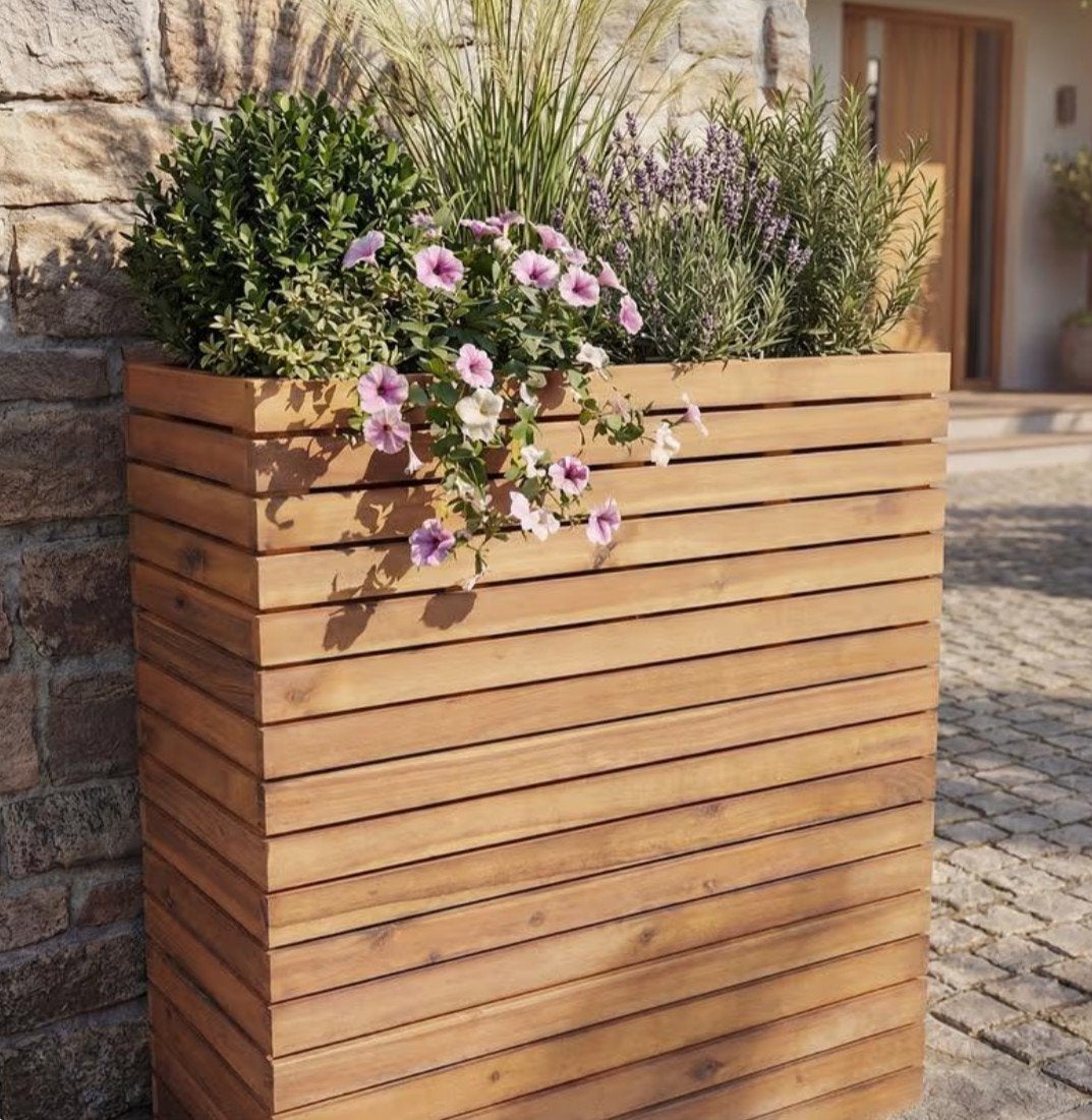 Nieuw! Rechthoekige houtenplantenbak 62,5 x

22,5 x 76 cm, Jardin & Terrasse, Bacs à fleurs & Jardinières, Enlèvement ou Envoi