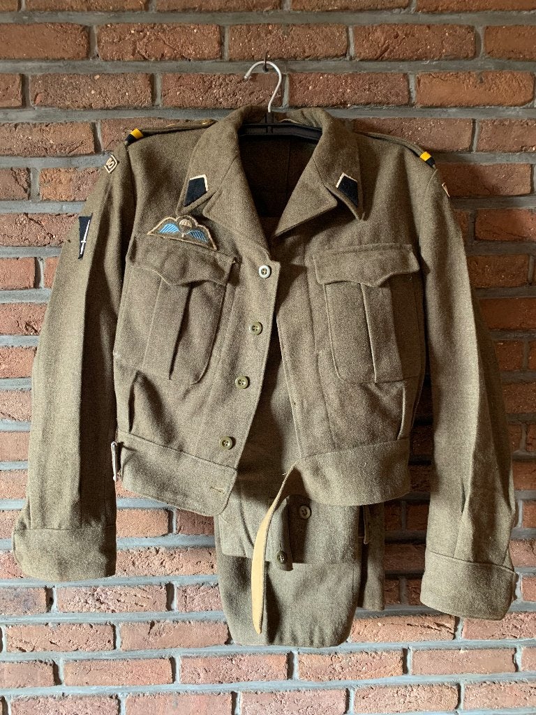 Vintage militaire bridgebroek en vest HB Pluym Lier 1959, Ophalen, Luchtmacht