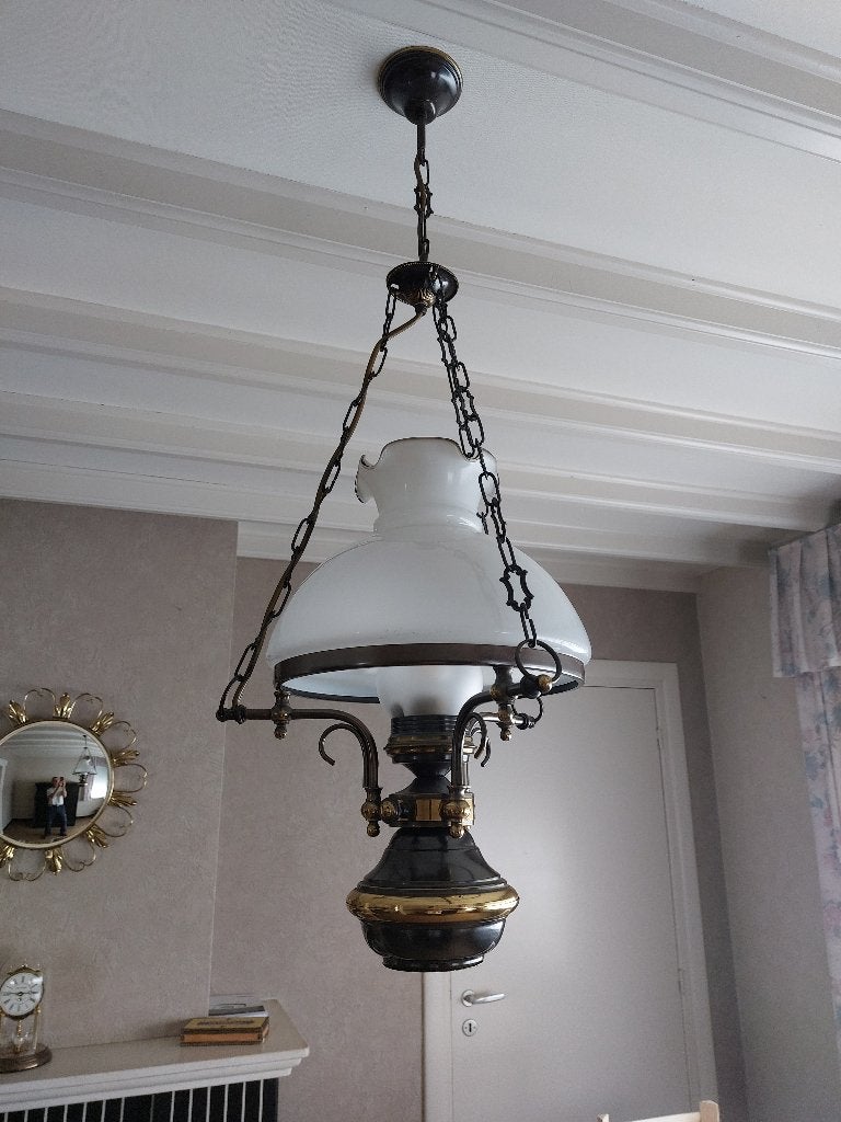 Luster, Maison & Meubles, Enlèvement, Utilisé, Verre, E27 (grand)