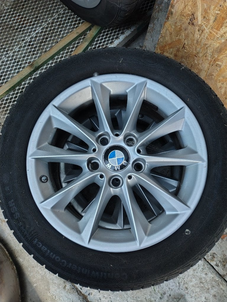 Jantes en aluminium BMW 1 + pneus d'hiver, Enlèvement, Utilisé
