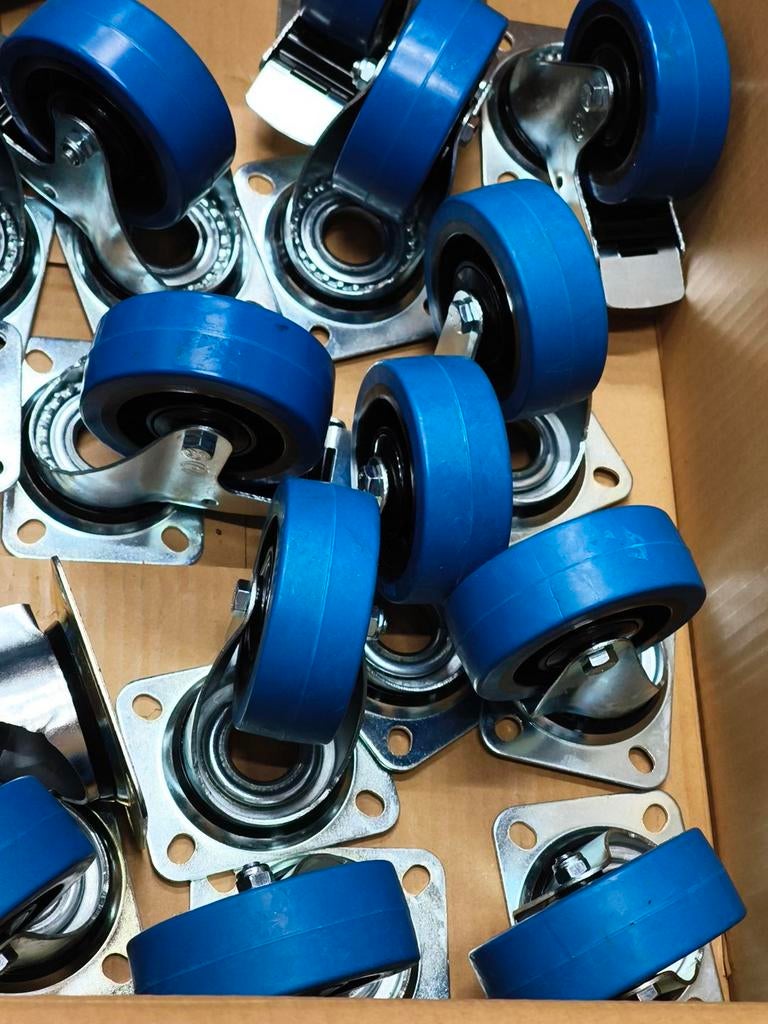16x zwenkwiel  8 met rem 8 z.rem, Doe-het-zelf en Bouw, Zwenkwielen, Ophalen of Verzenden