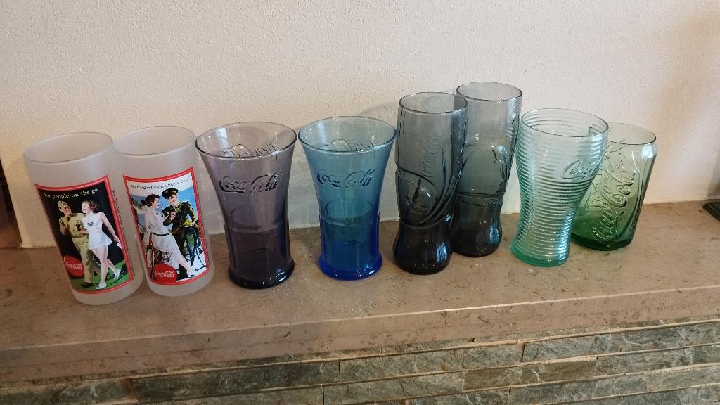 cola glazen, Verzamelen, Ophalen, Zo goed als nieuw, Frisdrankglas