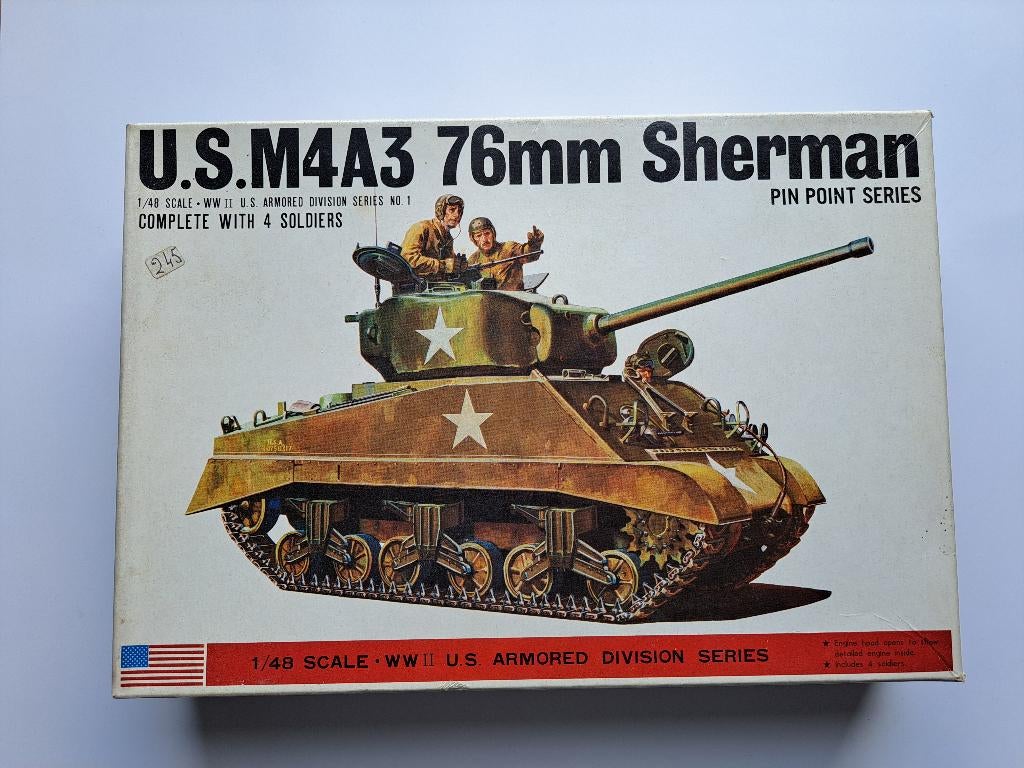 Bandai | Nr. 8264 | 1:48 - Sherman, Overige merken, Tank, 1:32 tot 1:50, Nieuw